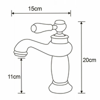 Umývadlová batéria MAXMAX MEXEN DRACO - zlatá - nízka, 745400-50