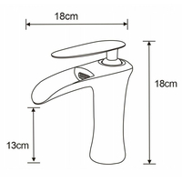 Umývadlová batéria MAXMAX MEXEN LYRA - čierna/chróm - nízka, 745300-07