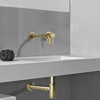 Umývadlový sifón s click/clack zátkou CALANI - univerzálny - svetlo zlatý