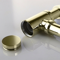 Umývadlový sifón s click/clack zátkou CALANI - univerzálny - svetlo zlatý