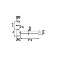 Umývadlový sifón s click/clack zátkou CALANI - univerzálny - svetlo zlatý