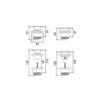 Umývadlový sifón s click/clack zátkou CALANI - univerzálny - svetlo zlatý