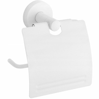Držiak toaletného papiera MEXEN REMO s krytom - kovový - biely, 7050733-20
