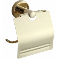 Držiak toaletného papiera MEXEN REMO s krytom - kovový - zlatý, 7050733-50