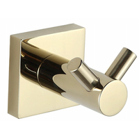 Dvojitý kúpeľňový vešiak na uteráky MAXMAX MEXEN - zlatý, 7081835-50