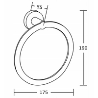 Kúpeľňový držiak na uteráky MAXMAX MEXEN TIBER - okrúhly - čierny matný, 7050532-70