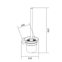 Závesná WC kefa MEXEN REMO - kov/sklo - biela, 7050750-20