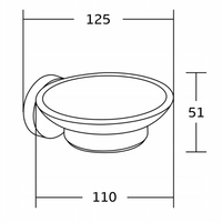 Závesný okrúhly držiak mydla MAXMAX MEXEN TIBER - kov/sklo - chrómový, 7050539-00