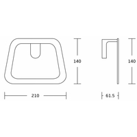 Kúpeľňový držiak na uteráky MAXMAX MEXEN LEA - prstenec - chrómový, 7026032-00