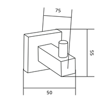 Kúpeľňový vešiak na uteráky MEXEN CUBE - zlatý, 7020635-50