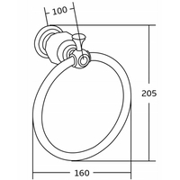 Kúpeľňový držiak na uteráky MAXMAX MEXEN ESTELA - okrúhly - zlatý, 7011532-50