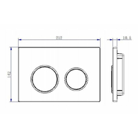 Ovládacie tlačidlo splachovadla pre modul FENIX XS - chrómové matné - dvojčinné, 600702