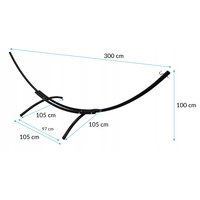 Stojan na hojdaciu sieť MATE 300x105 cm - nosnosť 220 kg
