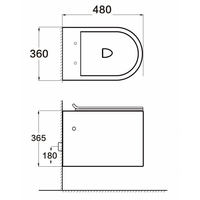 Závesné WC SOFIA RIMLESS - biele + Duroplast sedátko slim