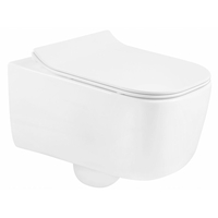 Závesné WC STELLA RIMLESS - biele + Duroplast sedátko slimplus