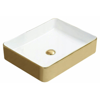 Keramické umývadlo MAXMAX MEXEN ESTELA - biele / zlaté, 22105053