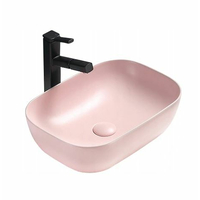 Keramické umývadlo RITA - ružové matné, 21084544