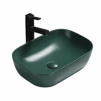 Keramické umývadlo RITA - tmavo zelené matné, 21084547