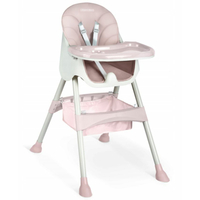 Detská jedálenská stolička MILO 2v1 - ružová
