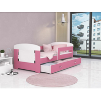 Detská posteľ so zásuvkou PHILIP - 160x80 cm - ružovo-biela