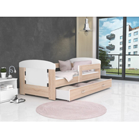 Detská posteľ so zásuvkou PHILIP - 140x80 cm - sonoma