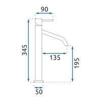 Umývadlová batéria REA LEVEL - vysoká - zlatá