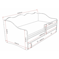 Dětská postel se šuplíkem 160x80cm ROYAL - Bez vzoru