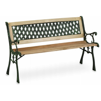 Záhradná lavička s operadlom FUSIO - kov/drevo