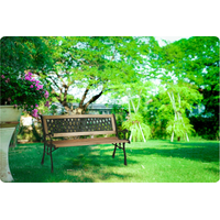 Záhradná lavička s operadlom FUSIO - kov/drevo