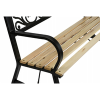 Záhradná lavička s operadlom IVY - kov/drevo