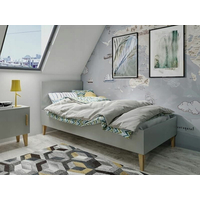 Detská posteľ bez zásuvky KUBI - šedá 180x80 cm