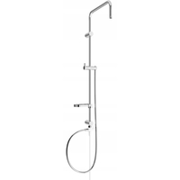 Sprchová kovová tyč s držiakom na ručnú sprchu, dažďovú hlavicu a mydlo MEXEN X - 95 cm - chrómová + hadica 150 cm, 79391-00