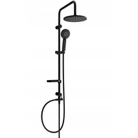 Sprchová kovová tyč s ručnou a dažďovou sprchou MEXEN CARL - 95 cm - čierna, 78240-70