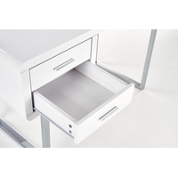 Písací stôl LOFT B30 biely - MDF/chróm