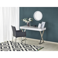 Písací stôl LOFT B31 - biely/chróm