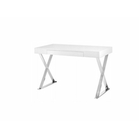 Písací stôl LOFT B31 - biely/chróm
