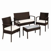 Záhradný ratanový nábytok JAMAICA set 4ks sivý