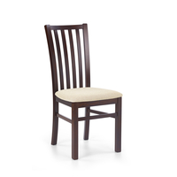 Jedálenská stolička GARY - tmavý orech/svetlo béžová
