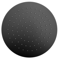 Sprchová dažďová hlavica YOKA SLIM - guľatá - 25 cm - čierna