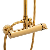 Sprchová súprava JORGEN - zlatá - hlavica 23x23 cm