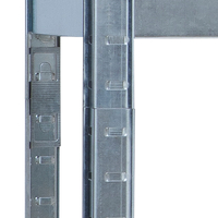Úložný regál METAL - kovový - 90x40x180 cm - nosnosť 875 kg- ČIERNY