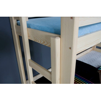 Detská poschodová posteľ s rozšíreným spodným lôžkom a zásuvkami BENJAMIN - biela - 200x90/120 cm