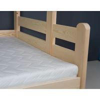 Detská poschodová posteľ s rozšíreným spodným lôžkom a šuplíkmi BENJAMIN - biela - 200x90/120 cm