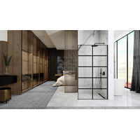 Sprchová zástena MAXMAX Rea BLER-1 80 cm - čierna