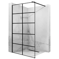 Sprchová zástena MAXMAX Rea BLER-1 90 cm - čierna