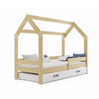 Detská domčeková posteľ REGINA so zásuvkou 160x80 cm - prírodná borovica