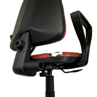 Detská otočná stolička BRANDON - FUTBAL červená