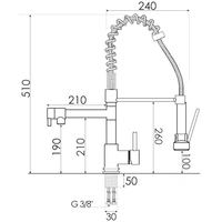 Kuchynská batéria WIKI s 2 výtokmi - čierna