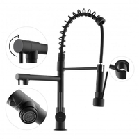 Kuchynská batéria WIKI s 2 výtokmi - čierna