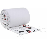 Ochranný mantinel do postieľky 180x30 cm PREMIUM - Myška Minnie/sivá